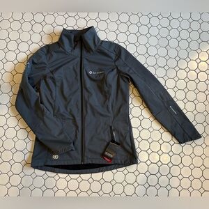 OGIO Endurance Crux Soft Shell Gray Jacket Full Zip Water Resistant Reflective